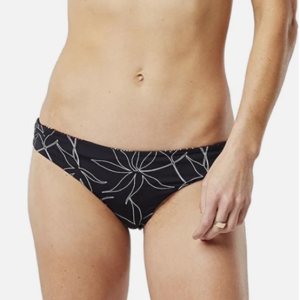 NWT Carve Designs Sanitas Reversible Swim Bottom- black floral, geo print Small